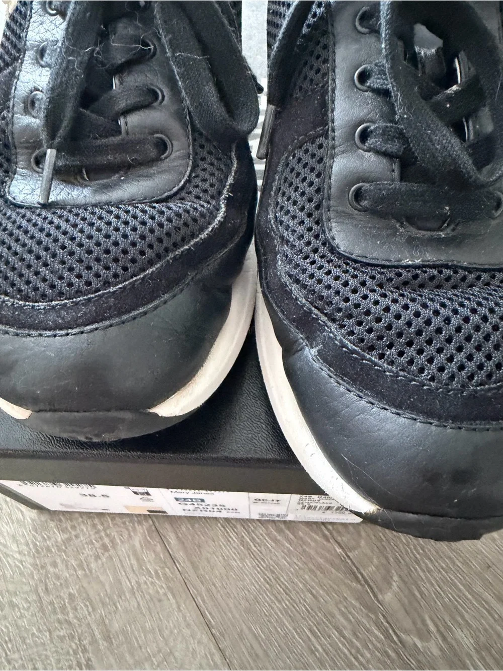 Chanel woman’s Black Mesh & Leather Sneakers